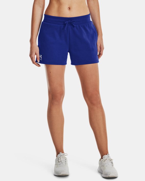 Shorts UA Rival Terry para Mujer, Blue, pdpMainDesktop image number 0